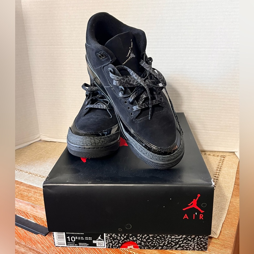 Like New Jordan Retro 3 Men's Shoes black Cat Sz 10.5
